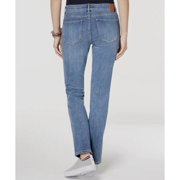 Tommy Hilfiger Women's Blue Tribeca Straight-Leg Mid-Rise Casual Jeans Size 6 - Picture 2 of 6
